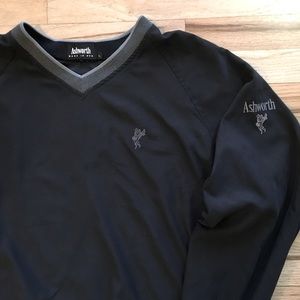 Ashworth Black Golf Wind Shirt Large